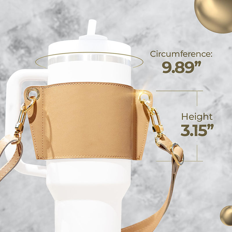 Porte-gourde bandoulière cuire 40oz