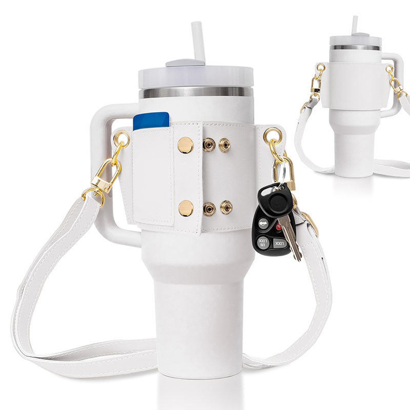 Porte-gourde bandoulière cuire 40oz